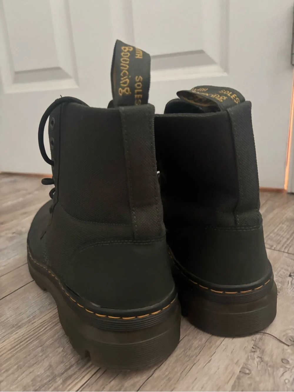Dr. Martens Men's Dark Olive Green Combat Boots